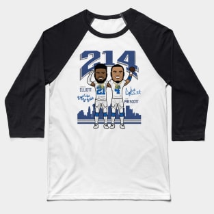 Ezekiel Elliott & Dak Prescott Dallas Chain Baseball T-Shirt